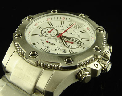 MONTBLANC WHITE DIAL STEEL CHRONOGRAPH - 44mm